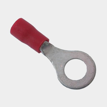 Terminales de anillo Skyllermarks, M4, para cables 0.5 - 1.5 mm², 10-pack, rojo