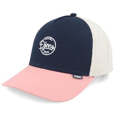 Djinns - Svart adjustable Keps - Hft Cap Summer Knit Navy/Khaki/Rose A-Frame Adjustable @ Hatstore