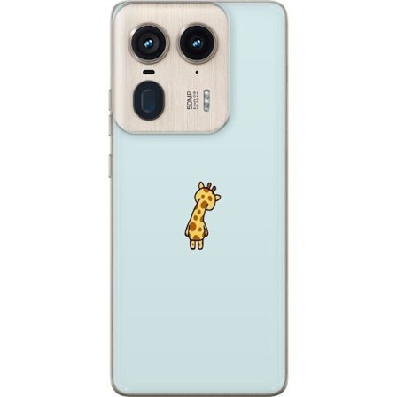 Yhteensopiva Puhelinkuori Motorola Motorola Edge 50 Ultra Minimaalinen kirahvien kuvitus vaaleansinisellä taustalla, söpö yksinkertainen muotoilu t