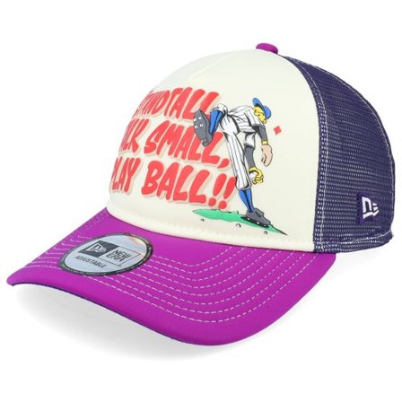 New Era - Vit trucker Keps - Graphic White/Purple A-Frame Trucker @ Hatstore