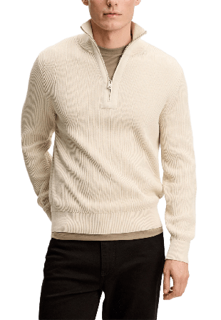 J.Lindeberg Alex Half Zip Knitted Sweater Tröjor Herr Grå XL