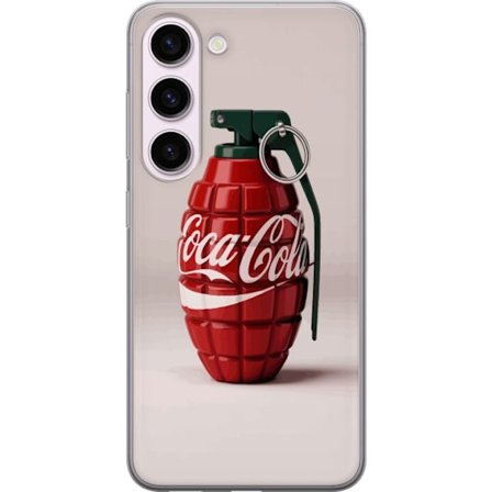Kompatibelt Mobildeksel til Samsung Samsung Galaxy S23 Kunstnerisk illustrasjon av Coca Cola granateple i rødt og grønt, pop art inspirert motiv med