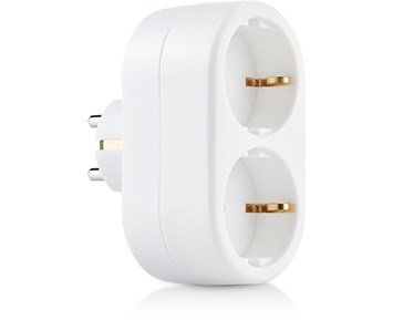 ON Splitter plug 2-way, grounded EU - Grenpropp med två jordade uttag
