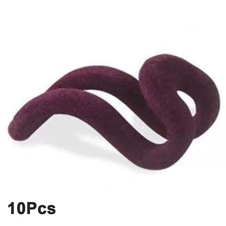 10 Stk Flocking Tøjstativ Tøjbøjle VINRØD