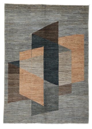 Tappeto Battuta 166X233 Grigio Scuro/Marrone (Lana, Afghanistan)