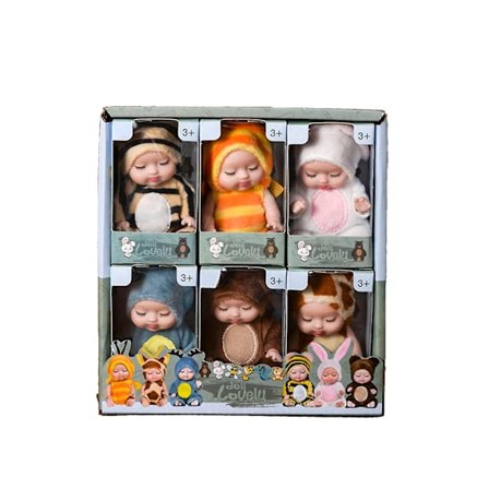 Mini Reborn Baby Doll 6stk Sovende Babydukker Gaver Til Barn Leker Til Jenter 3-6 År
