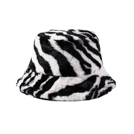Pelshatt Fluffy Bucket Hat Vinter Fiskehatt for Kvinner Jenter