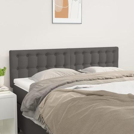 Vidaxl Huvudgavlar 2 St Grå 72x5x78/88 Cm Konstläder Grå