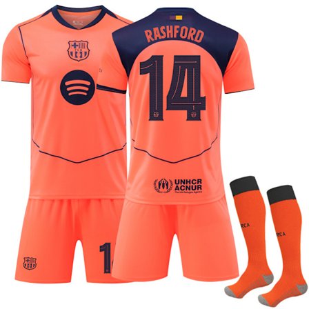25-26 Barcelona UEFA Champions League Bortaställ Fotbollströja Kit No.14 RASHFORD