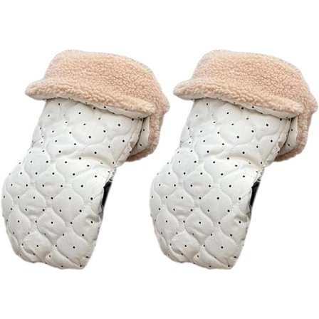 Barnevogns Håndvarmere, Varme og Vindtætte Handsker, Isolerede Håndbeskyttere til Barnevogne (Beige)