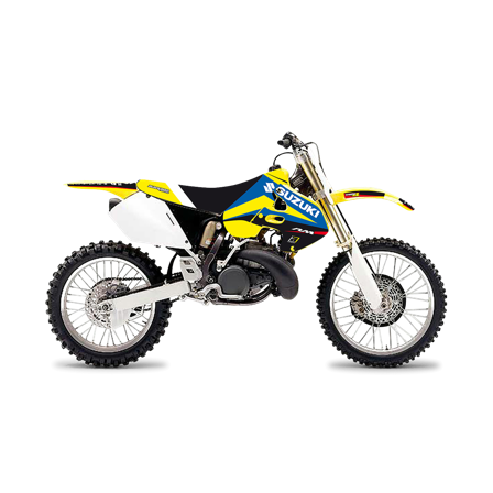 Kit Adesivi Completo Blackbird Dream 4 con Coprisella Giallo-Blu-Nero - Suzuki RM 125 1996-2000