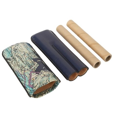 Sigarholder Vanntett Lett Bærbar 2 Finger Kunstig Lær