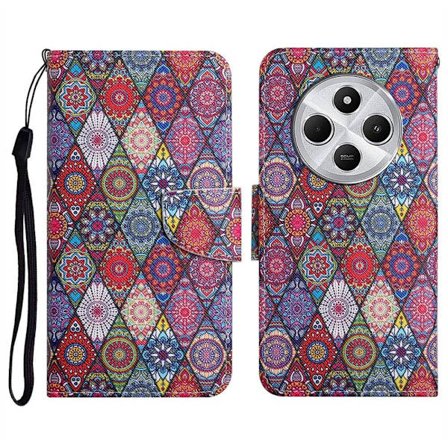 Wonderland Xiaomi Redmi 14R / Xiaomi Redmi 14C flip-etui - Rombeformet Kaleidoskop