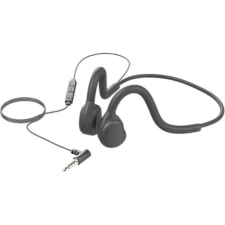 Öppna Sport Hörlurar, Trådbundet Nackband med Mikrofon 3.5mm/Type-C Anslutning Linjekontroll Stereo Hörlurar för Cykling Jogging Fitness Träning