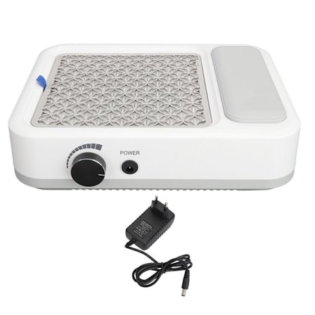 Negldammsuger med gjenbrukbar filter Håndpute Hastighetsjusterbar negldammsuger 100‐240V EU-plugg