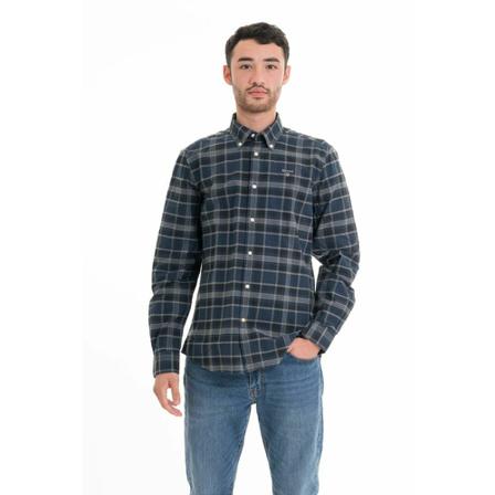 Barbour, Casual Shirts Blauw, Heren, Maat:L