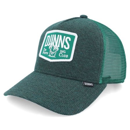 Djinns - Grön trucker Keps - Hft Dnc Wafflemelange Green A-Frame Trucker @ Hatstore