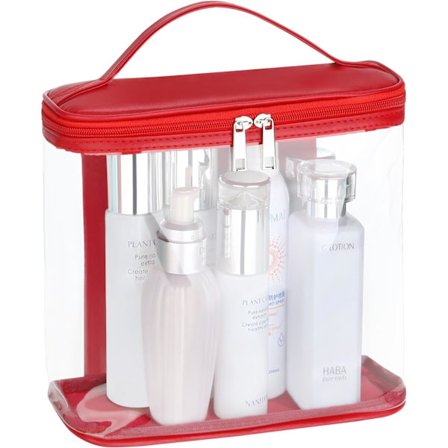 Kraftige Lækagesikre Klare Rejsetasker til Toiletartikler, Gennemsigtig Makeup Kosmetiktaske med Lynlås og Håndtag