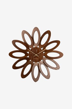 Karlsson - Seinäkello Fiore - Ruskea - Seinäkellot & pöytäkellot - - Homeroom