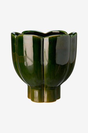 Wikholm Form - Gryde Denise - Grøn - Urtepotteskjulere & vaser - Fra Homeroom