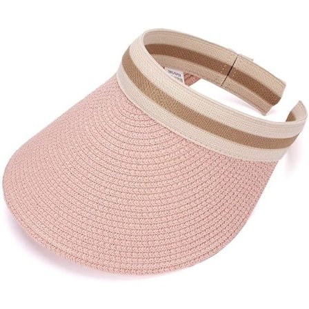 Storbrimmet solhat til damer, strandhat, golfhat, sommerhat, solhat Pink