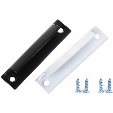 Hvit og svart skyvedørhåndtak låshåndtak hylse trykknapp