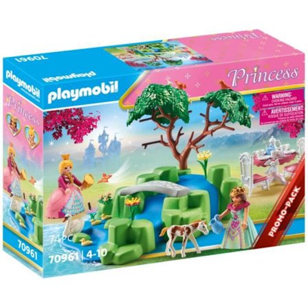 PLAYMOBIL - 70961 - Prinsesser - Royal Picnic - 74 dele - Vandfald og tilbehør