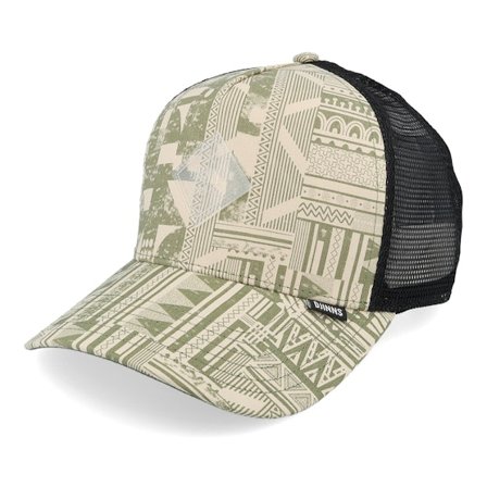 Djinns - Grün trucker Cap - Hft Cap Shirtfab #3 Green/Khaki A-Frame Trucker @ Hatstore