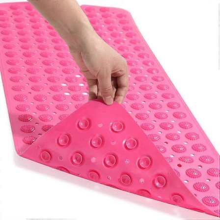 Hjemme Anti-Slip Brusebund Bademåtte Badeværelsesmåtte Sugekop Massagepunkt