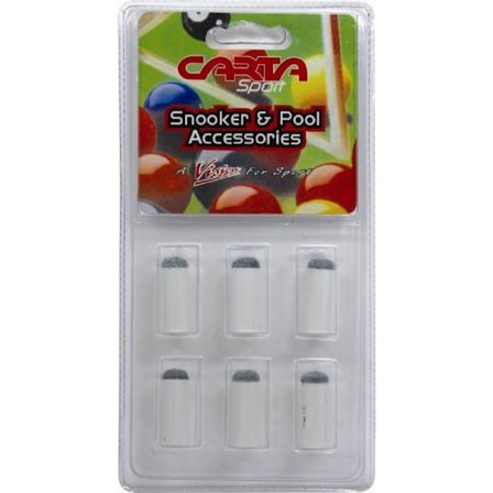 Carta Sport Pool Cue Tips (6-pack) 11mm Vit