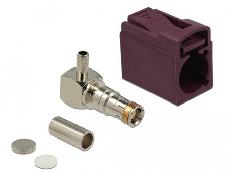 Delock FAKRA D jack 90° for crimping - modulinnlegg