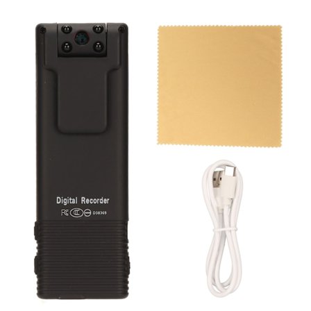 Kroppskamera 120 Graders Ultra Vidvinkel Roterbar Lins Mörkerseende 1080P HD Clip Bärbar Kamera för Utomhusmöten