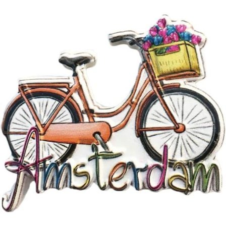 Magnet Souvenir Amsterdam Holland 3D Cykel Kylskåp Magnet Touri