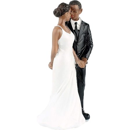 Bryllupskake Toppers Brud og Brudgom, Svart Par Kake Topp
