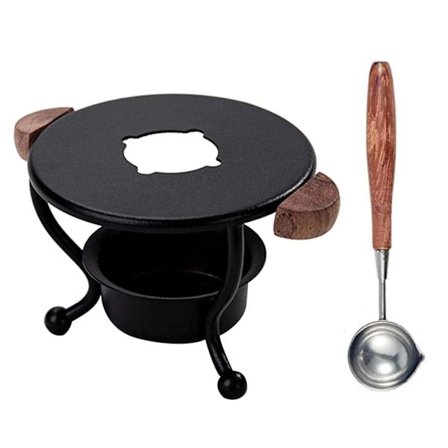 Kreativ Kjenners Følge: Voksseglvarmer-sett, Tripod Vokssmelter med Stor og Dyp Skje for Rask Vokssmelting