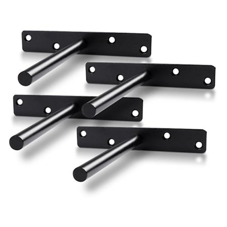 Flytende hyllebrakett 4 stk serie jern blind hylle støtter flytende trehyllebraketter