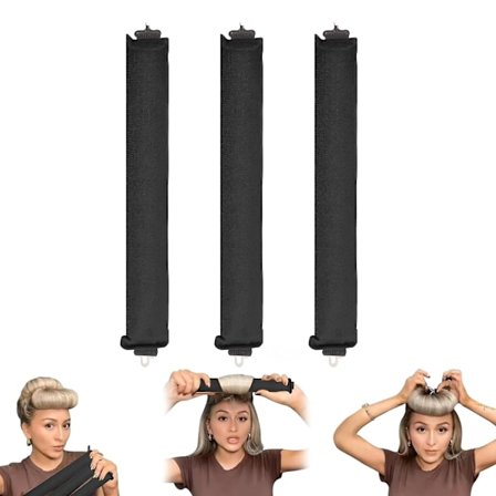 SBSGV 3-pak Varmløse Krøller Hårkrøller, Fleksible Satin Varmløse Lange Hårruller, Bløde DIY Bølge Hårruller Stylingværktøj til Langt Mellemlangt Hår 