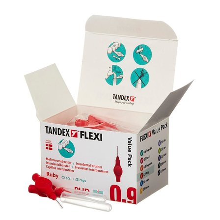 Tandex FLEXI Mellemrumsbørste Ruby, Medicin & Pleje, Mund & Tandpleje, Tandstikker