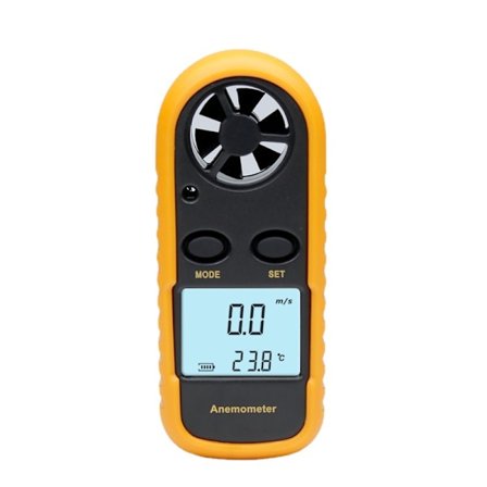 Bærbar anemometer høypresisjons digitalt anemometer (+/-5 %) med LCD-bakgrunnsbelysning, håndholdt anemometer for utendørs, HAVC, droner