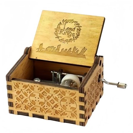The Lord of the Rings film-tema musikboks, håndlavet udskåret musiklegetøj i træ, Valentinsdagsgave.