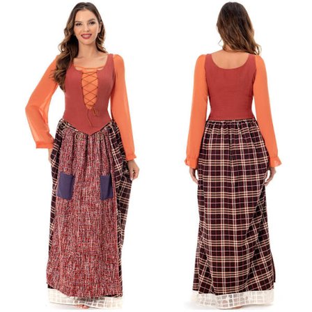 Hocus Pocus 2: Mary Sanderson Cosplay Kostume Halloween Fest Nye Ankomster - Kun tøj