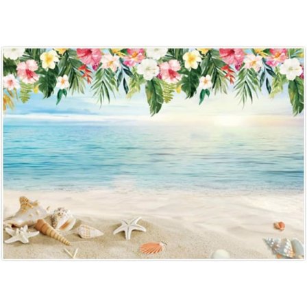 IC 7x5ft Luau Strand Bakgrunn Sommer Hawaii Fotografi Bakgrunn Aloha Bursdag Baby Shower Party Banner Tropisk Fotoboks Dekorasjon