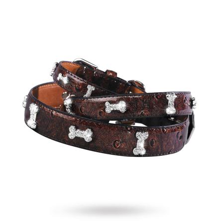 Crisscross Bone Halsband - Scarfes, Charms & Halsbandssmycken, Draglinor, Läder- & Textilhalsband på Doggie.se