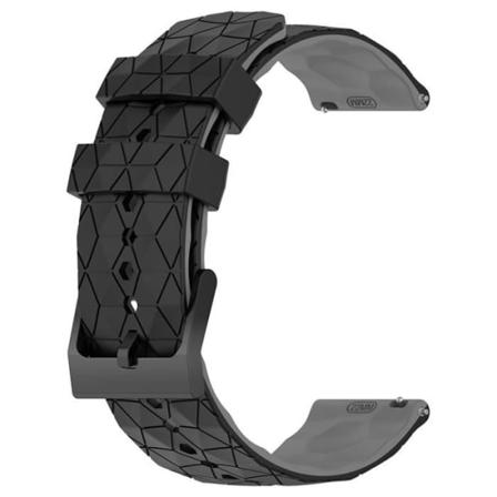 (sort og grå) 20MM silikone urbånd, til Samsung Galaxy Watch 5/Huawei GT