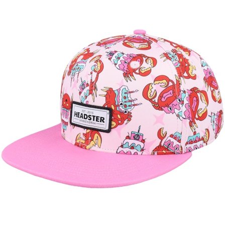 Headster - Roze snapback Cap - Kids Crabcake Pink Marshmallow Snapback @ Hatstore