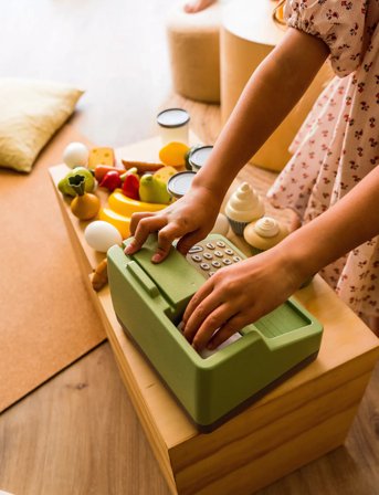 Dantoy Gg Cash Register Set Net - Green - ONE SIZE