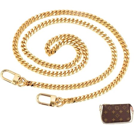 Väskkedja 120cm Handväskkedja med Spännen, Handväskkedja Guldväska