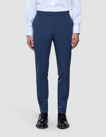 Shaping New Tomorrow - Essential Suit Pants - Navy Checks - Slim Fit - Herre - Størrelse 36/36