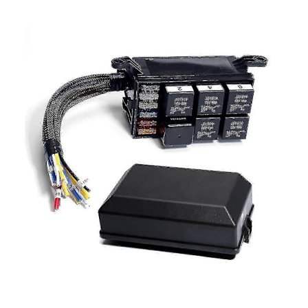 12v Relæ Sikringsboks Fortrådet Relæboks Bil Med 5 stk 5-ben Relæer 1 stk 4-ben Relæ 6 Atc/ Blad -Qin