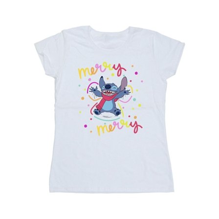 Disney Dam/Dam Lilo & Stitch Merry Rainbow Bomull T-shirt